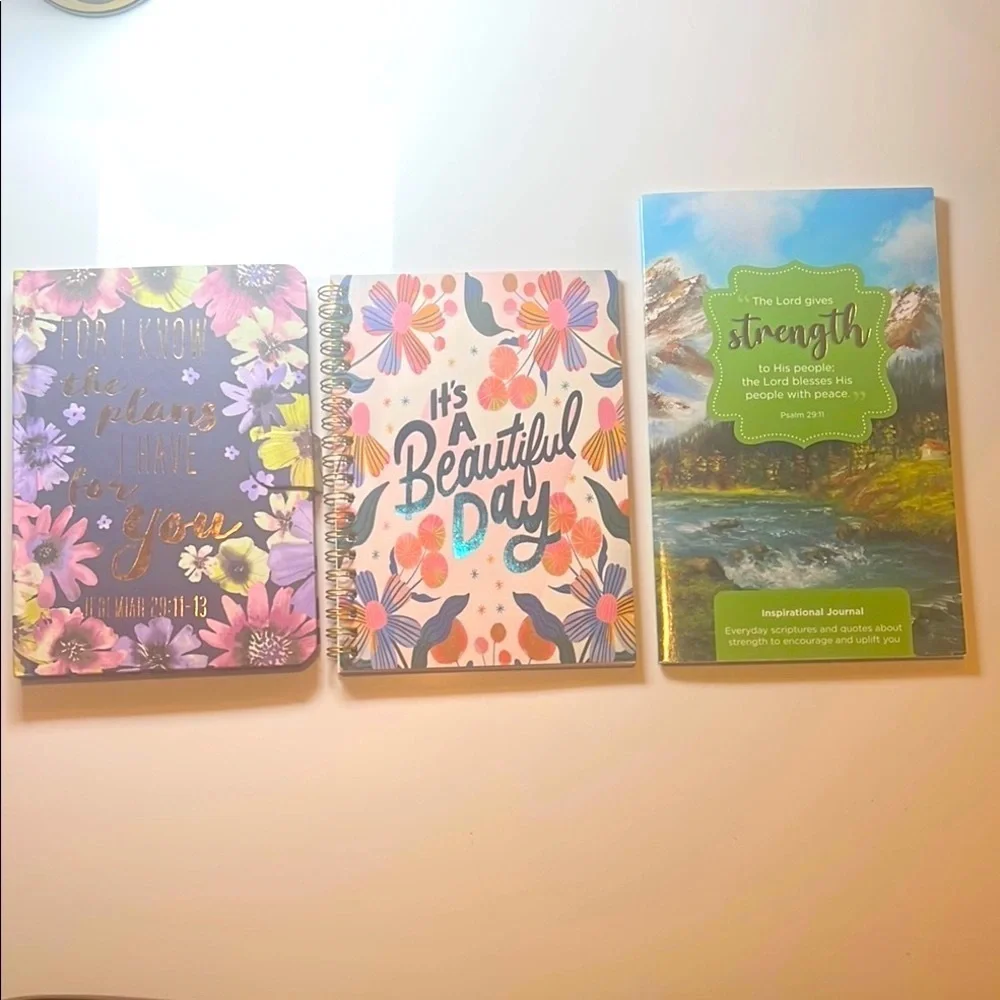 Floral and Inspirational Bible Verse Journals Set of 3